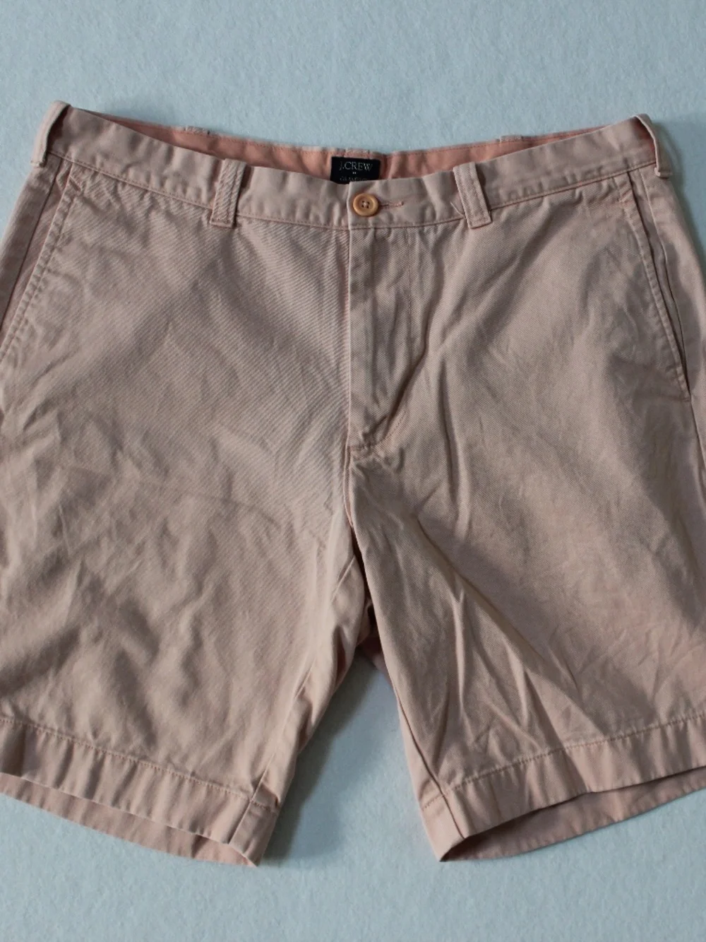 JCrew Gramercy Chino Shorts Flat Front Peach Mens 34